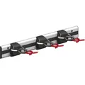 Alfer - Gerätehalter-schiene Mit 3 Haltern 50 Cm Silber-schwarz-rot Wandhalter