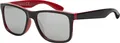 Jungen Mädchen Kinder Sonnen Brille Designer Modern Cool Abgefahren 30547 Rot-Schwarz