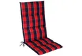 KETTLER Hochlehnerauflage 851, Gartenstuhlauflage Hochlehner 120x48x3cm, Rot-Blau Kariert