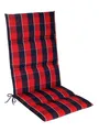Kettler Gartenstuhlauflage Hochlehner 120x48x3cm Rot-Blau Kariert