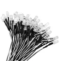50 Stück 5 mm LEDDioden Licht, ultrahell, 12 V, 20 cm, vorverdrahtet, kaltweiß
