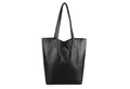 ITALYSHOP24 Schultertasche Made in Italy Damen Premium Leder SHOPPER Tasche HOBO Umhängetasche, Echtleder Business Bag leicht groß klassisch sicher geräumig Beutel