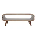 Miliboo Design-Couchtisch Nussbaum TAKLA