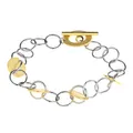 Ernstes Design Armband aus Edelstahl vergoldet A673 Knebelverschluss