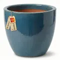 Teramico Blumentopf Pflanzgefäß Keramik "EGG-POT" Jade + Weiß - Ø 21 - 38 cm Frostfest (1 St), Frostfest, UV-Fest grün Ø 29 cm x 23 cm