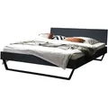 Hasena Gleva Bettgestell Breite 140 cm Stahl beschichtet Höhe 25 cm - Schwarz