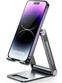 UGREEN Handy Ständer Verstellbar Aluminium Handyständer für Tisch Handyhalterung Handyhalter Schreibtisch kompatibel mit iPhone 17 16 15 14 13 Pro Max, Galaxy S23 Ultra, Huawei bis 7,9 Zoll (Grau)