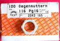 100 Stück OBO BETTERMANN Gegenmutter, PG16,Polystyrol grau  2043165