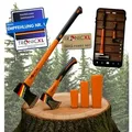 Spaltaxt Set für Holz Forst Axt Beil Keile I Kurzes Spaltbeil 600g Axt + Lange Fällaxt 2000g + Fällkeile I Profi Spaltaxt mit Keilen für Forstbeda