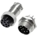Pollin 453558 Rundsteckverbinder Buchse, Einbau, Stecker Gesamtpolzahl: 9 1 Set