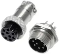 Pollin 453558 Rundsteckverbinder Buchse, Einbau, Stecker Gesamtpolzahl: 9 1 Set