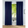 OTTO home Verdunkelungsvorhang Solana, Gardinen mit Kräuselband, Vorhänge, Wohnzimmer, modern, (2 St), Kräuselband, verdunkelnd, 2er-Set Verdunklungsvorhang mit Thermofunktion, Bestseller, einfarbig blau 140 cm x 175 cm