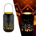 Laterne Windlicht Teelichthalter Weihnachtsdeko Lichthaus Weihnachtsdorf 20cm
