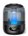 Dreo Luftbefeuchter für das Schlafzimmer, Kaltnebel-Ultraschallgerät mit 30 Stunden Laufzeit, 3L Top-Fill-Tank, Feuchtigkeitssensor, Nachtlicht für Babys, Kinderzimmer, für Pflanzen und Zuhause