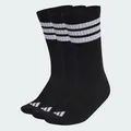 adidas Unisex 3STRIPES CUSHIONED SPORTSWEAR CREW SOCKS 3 PAIR PACK, black/white/white, 37-40