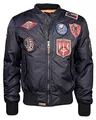 Top Gun Herren Bomberjacke Im Pilotenstil Mit Patches Tg2019-1053 Tgj1540p Navy,m