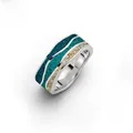 DUR Fingerring DUR Schmuck: Ring, "Strandwellen", mit Strandsand und Steinsand, R5588 58 (18.5)