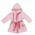 Egeria Babybademantel Pony, Langform, Walkfrottee, Kapuze, Gürtel, mit Kapuze und kleiner Stickerei, Organic Cotton rosa 104 | 63 cm