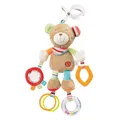 Fehn Activity Spieltier Teddy Motorikspielzeug mit Klemme für Kinderwagen 091878