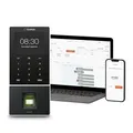 TimeMoto TM-828 SC Cloud-basiertes Zeiterfassungsgerät mit Fingerabdrucksensor, kompatibel mit kontaktlosen Chipkarten, RFID-Ausweis, PIN, 2.000 Benutzer, Terminplanung, Arbeitszeitberichte, Wi-Fi