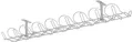 IKEA Signum Kabelkanal Waagerecht, Metall, Grau, 86 x 21 x 5 cm