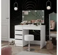 Vicco Schminktisch Thalia, Weiß Hochglanz, 100 cm mit LED Beleuchtung und Hocker