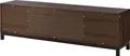 MASSIVMOEBEL24 TV-Board Kernbuche 190x40x56 tabacco braun geölt VILLANDERS #253
