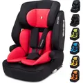 Osann Jazzi Isofix, der sichere Kindersitz ab 1 Jahr 76–150 cm, mitwachsender Kinderautositz (9-36 kg) - Coral - Rot