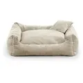 FAVRE Tierbett Soft Stripe Hundebett, Katzenbett, Farb- und Größenwahl, 100&% Polyester beige 65 cm x 55 cm