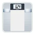 Beurer BG 13 Glas-Diagnosewaage mit großer LCD-Anzeige, misst Gewicht, Körperfett, Körperwasser, Muskelanteil und BMI