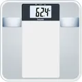 Beurer BG 13 Glas-Diagnosewaage mit großer LCD-Anzeige misst Gewicht Körperfett