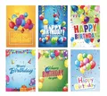 Handarbeit - Lieblingsladen 6 Premium Geburtstagskarten Happy Birthday 14,8x10,5cm mit weißem Umschlag, bunt, Karten zum Geburtstag Glückwunschkarten Alles Gute Happy-Birthday-Karten