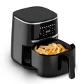 aeco COMPACT AirFryer 4,3 Liter, Heißluftfritteuse mit digitalem Touch-Display, 1500 Watt, 80°-200° einstellbar, 8 Programme, inkl. Rezeptheft