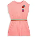 Denokids Midikleid Terry Cloth Pink Strawberries Mädchen (1-tlg) Bekleidung, Outfit, Dress, Robe, Midikleid 122 (7Y)