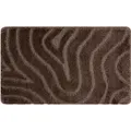 Badteppich Supreme Waves, Wellen, Rutschfest, Weich – Braun Brown 50x80 Cm
