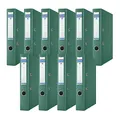 Donau Premium Ordner Schmal 10er Pack/DIN A4 / 5 cm / 10 Stück/Grün/Kunststoffbezug PP/Carton Papier Schlitzordner Büroordner Aktenordner Ringordner/Grünen Punkt