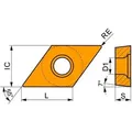 Drehwendeschneidplatte ISO DCMT 070202E-UR:T8430 D.2,8mm PVD beschichtet PRAMET