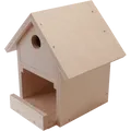 Pebaro 466 Holzbauset Bastelset Vogelhaus inkl. 9 unbehandelten Birkenholzp ...