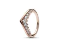 Pandora Fingerring Ring Wishbone Schwebender Pavé Rosé Vergoldet Gr. 54 182320C01