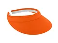 fiebig Visor | Schattenspender für das Gesicht | Clipvisor in One Size | In vielen Farben aus 100% Baumwolle | Sommerkappe mit Frotteeband Innenfutter | Sonnenschutz Schirmcap (orange)