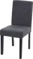 Esszimmerstuhl Littau, Küchenstuhl Stuhl, Stoff/Textil anthrazitgrau, dunkle Beine
