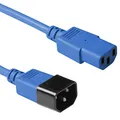 ACT Kaltgerätekabel 1.2m, C13 auf C14 Kaltgerätekabel Verlängerung, IEC Stecker auf Buchse 3 Pin - AK5109 Blau