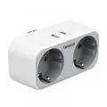TESSAN Steckdosenadapter mit USB Ladefunktion, 2x Schutzkontakt, 1x USB-A, 1x USB-C