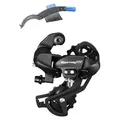 Shimano Tourney TX RD-TX800 Schaltwerk 7/8-fach zur Direktmontage Schwarz inkl. maxxi4you Fahrrad Kettenbürste