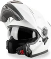 VINZ Santos Klapphelm mit Sonnenblende | ECE 22.06 & PINLOCK vorbereitet | Motorrad Helm Integralhelm | Motorradhelm Klappbar | In Gr. XS-XXL | Erhältlich in verschiedenen Farben - Weiß | L (59 - 60 cm)
