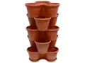 Engelland Blumenständer Säulentopf, Hochbeet, Kräuterbeet (Vorteils-Set, 5 St., 11 Liter Fassungsvermögen je Ebene), fallsicher, UV-beständig, stapelbar, platzsparend, robuster Kunststoff
