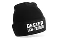 Herzbotschaft Beanie Strickmütze mit Spruch BESTER LKW - FAHRER (Mütze mit Aufdruck, Skimütze) Unisex SoftTouch angenehm weiche und warme Wintermütze Einheitsgröße