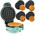 Mini Waffeleisen mit Wechselplatten 4in1  Herz, Klassisch, Kürbis, Lebkuchen,...