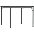 Outsunny Pavillon, Dunkelgrau, Metall, Kunststoff, 300x223x300 cm, Sonnen- & Sichtschutz, Pavillons & Pergolas, Pavillons