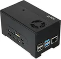 Joy-it Aluminiumgehäuse Passend für: Raspberry Pi, StromPi 3 inkl. Batteriefach, abnehmbare GPIO Abdeckung, inkl. aktiven Kühler, inkl. passiven Kühler, zur (rb-strompi3-case)